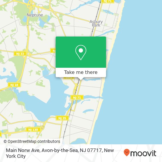 Main Norw Ave, Avon-by-the-Sea, NJ 07717 map