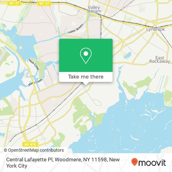 Mapa de Central Lafayette Pl, Woodmere, NY 11598