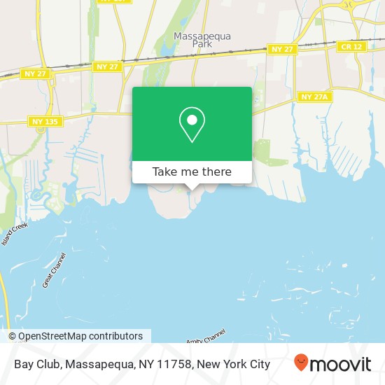 Mapa de Bay Club, Massapequa, NY 11758