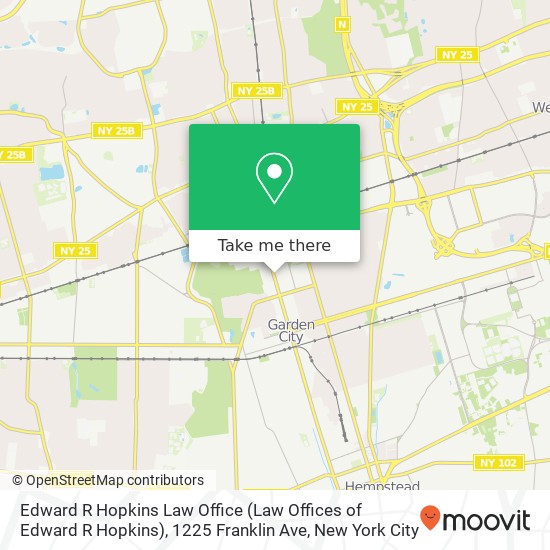 Mapa de Edward R Hopkins Law Office (Law Offices of Edward R Hopkins), 1225 Franklin Ave