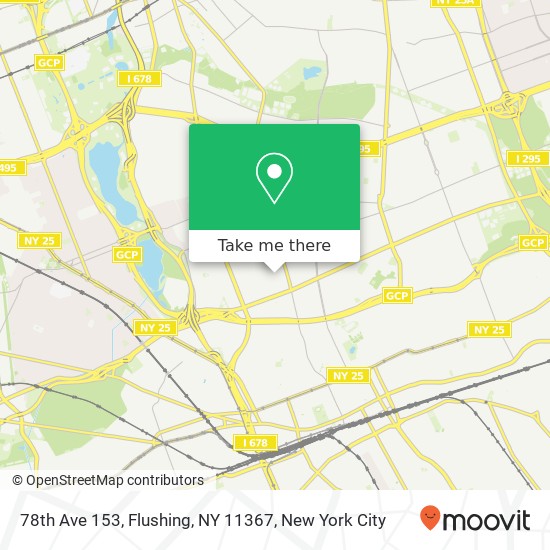 Mapa de 78th Ave 153, Flushing, NY 11367