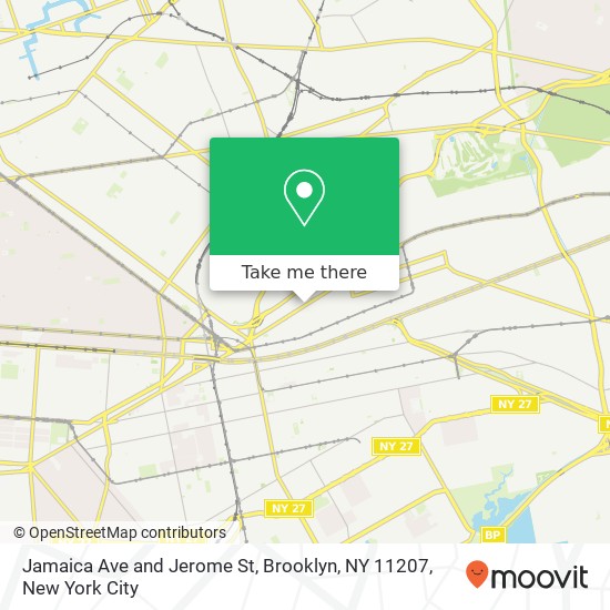 Mapa de Jamaica Ave and Jerome St, Brooklyn, NY 11207