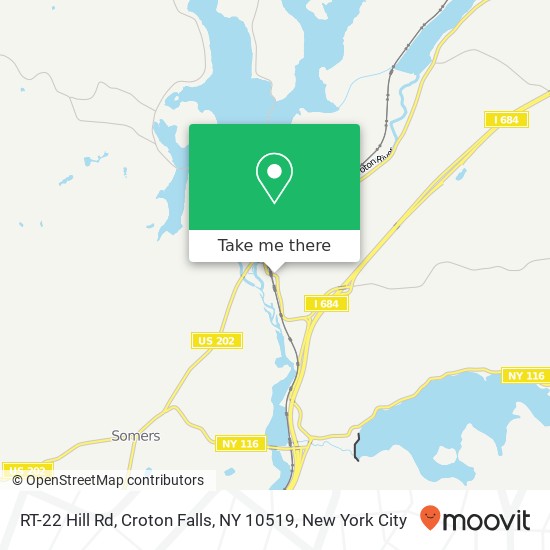 Mapa de RT-22 Hill Rd, Croton Falls, NY 10519