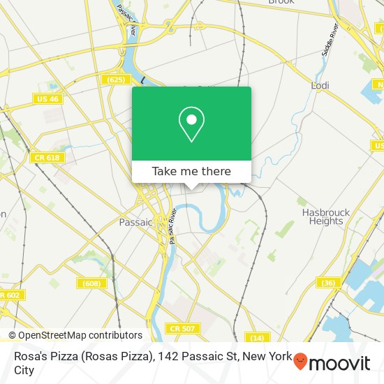 Rosa's Pizza (Rosas Pizza), 142 Passaic St map