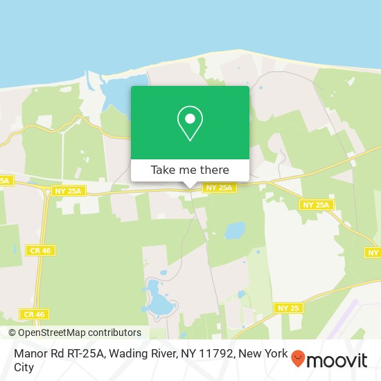 Manor Rd RT-25A, Wading River, NY 11792 map