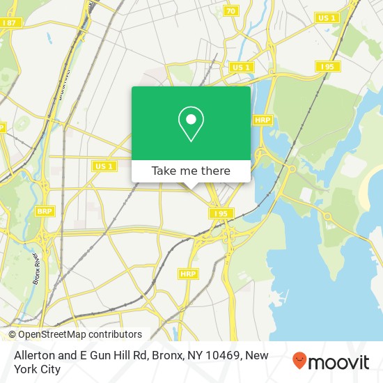 Mapa de Allerton and E Gun Hill Rd, Bronx, NY 10469