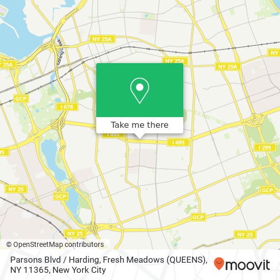 Parsons Blvd / Harding, Fresh Meadows (QUEENS), NY 11365 map