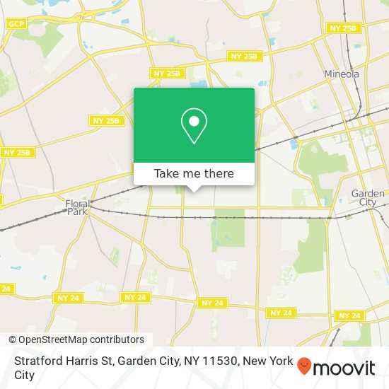 Mapa de Stratford Harris St, Garden City, NY 11530