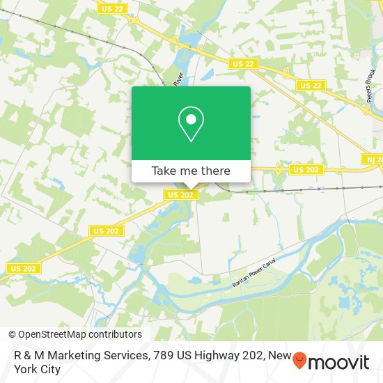 Mapa de R & M Marketing Services, 789 US Highway 202