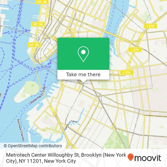 Mapa de Metrotech Center Willoughby St, Brooklyn (New York City), NY 11201