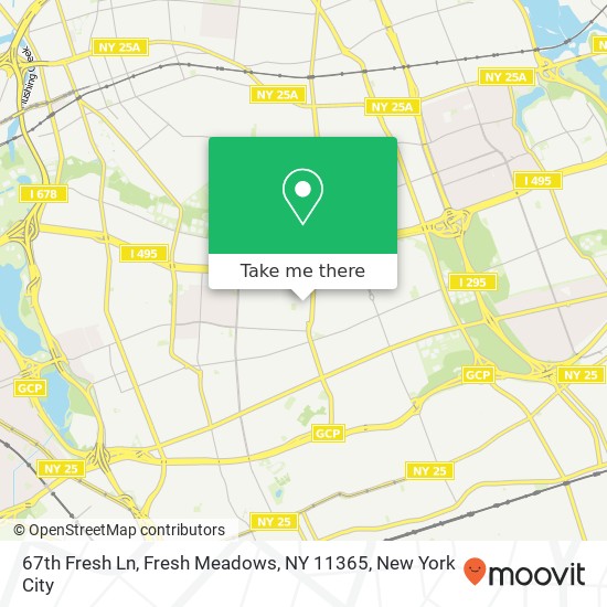67th Fresh Ln, Fresh Meadows, NY 11365 map