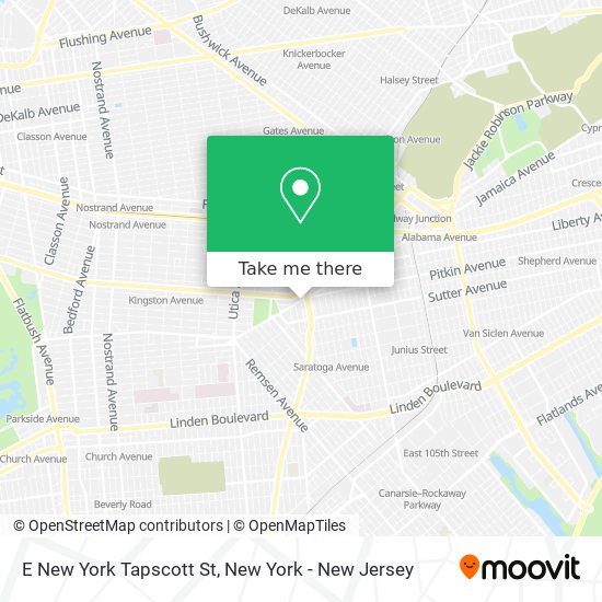 E New York Tapscott St map
