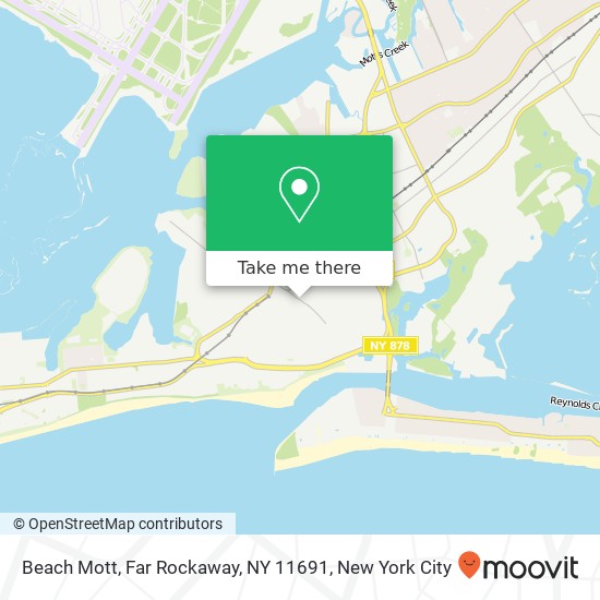 Mapa de Beach Mott, Far Rockaway, NY 11691