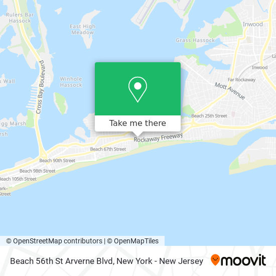 Mapa de Beach 56th St Arverne Blvd