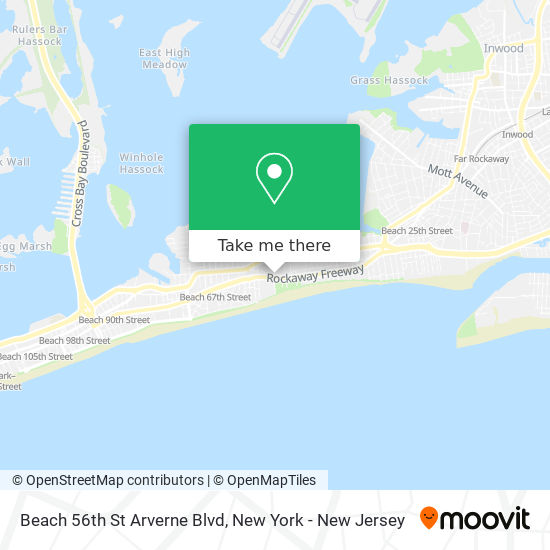 Beach 56th St Arverne Blvd map