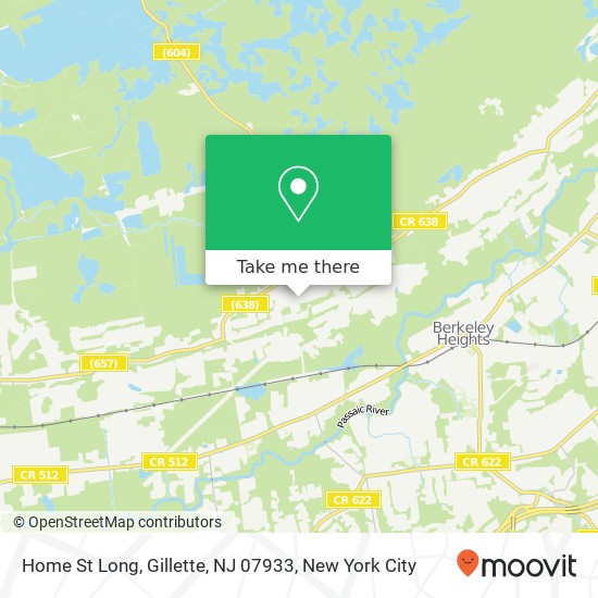 Mapa de Home St Long, Gillette, NJ 07933