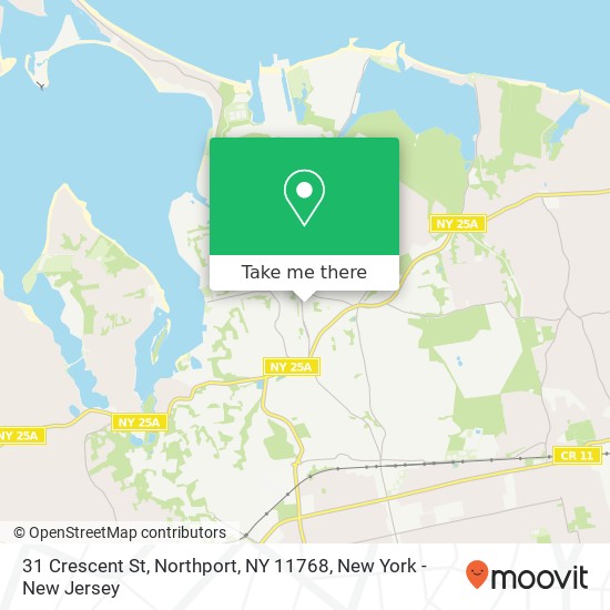 Mapa de 31 Crescent St, Northport, NY 11768