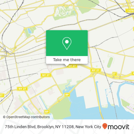 Mapa de 75th Linden Blvd, Brooklyn, NY 11208