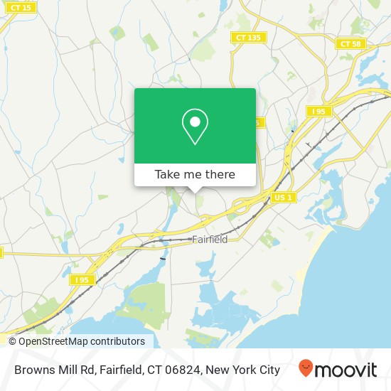 Mapa de Browns Mill Rd, Fairfield, CT 06824