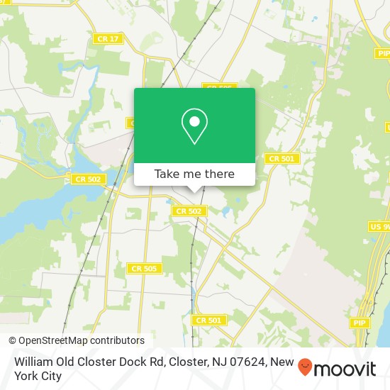 Mapa de William Old Closter Dock Rd, Closter, NJ 07624