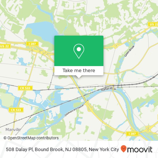 508 Dalay Pl, Bound Brook, NJ 08805 map