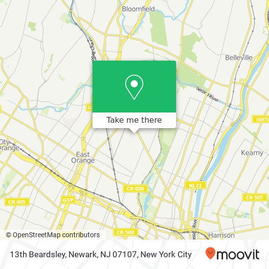 13th Beardsley, Newark, NJ 07107 map