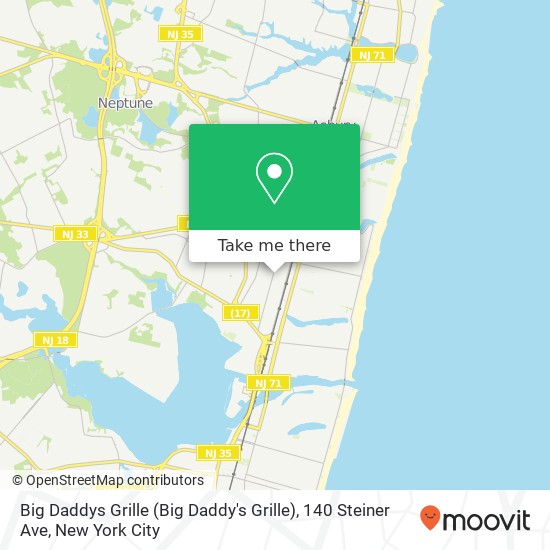 Mapa de Big Daddys Grille (Big Daddy's Grille), 140 Steiner Ave