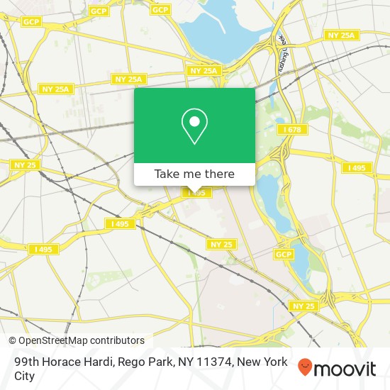 Mapa de 99th Horace Hardi, Rego Park, NY 11374