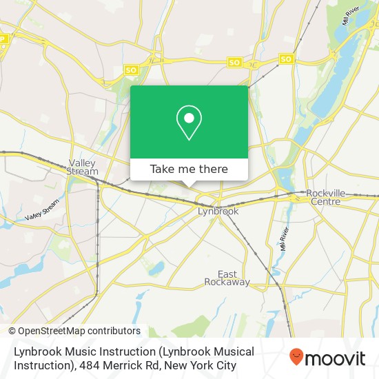 Mapa de Lynbrook Music Instruction (Lynbrook Musical Instruction), 484 Merrick Rd