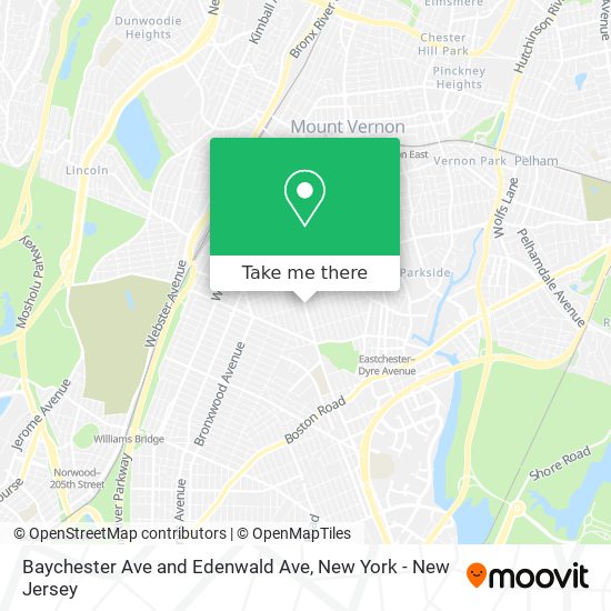 Baychester Ave and Edenwald Ave map