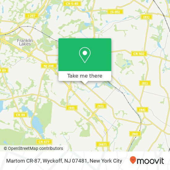 Martom CR-87, Wyckoff, NJ 07481 map