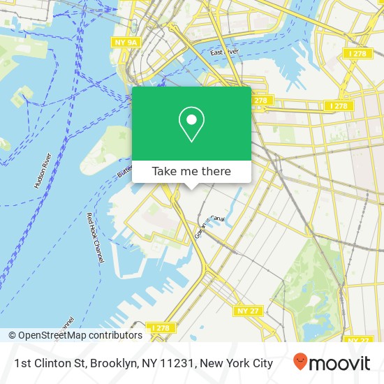 Mapa de 1st Clinton St, Brooklyn, NY 11231