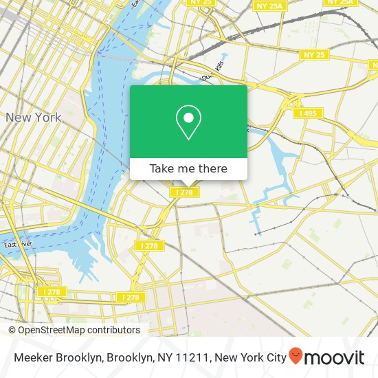 Mapa de Meeker Brooklyn, Brooklyn, NY 11211