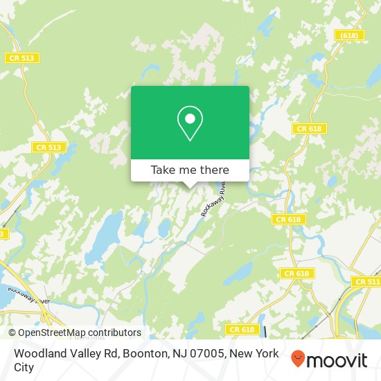 Mapa de Woodland Valley Rd, Boonton, NJ 07005
