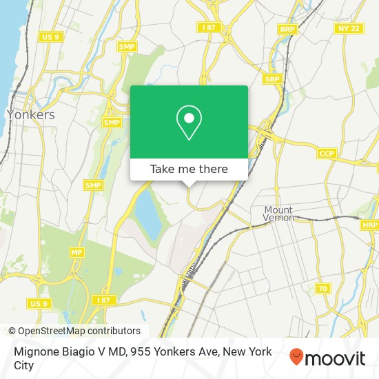 Mignone Biagio V MD, 955 Yonkers Ave map