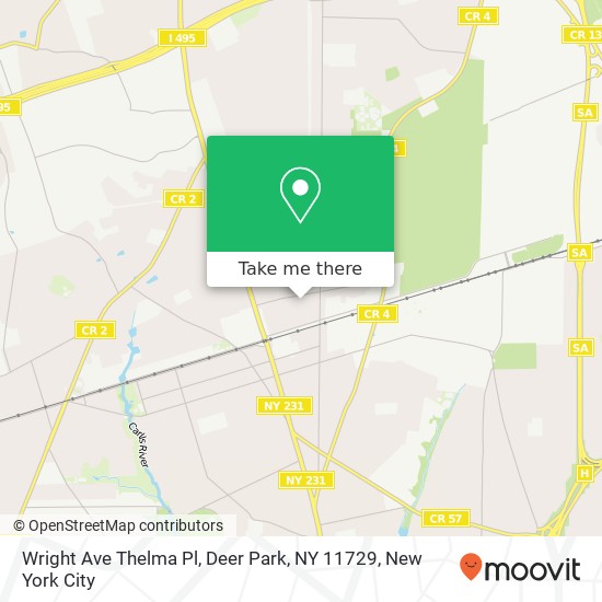 Mapa de Wright Ave Thelma Pl, Deer Park, NY 11729