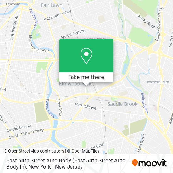 East 54th Street Auto Body map