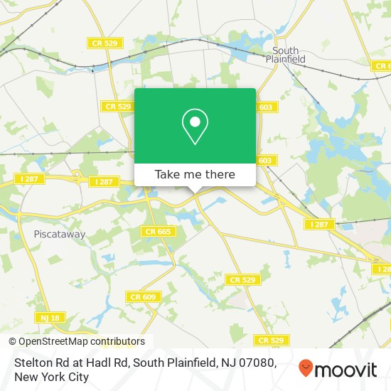 Stelton Rd at Hadl Rd, South Plainfield, NJ 07080 map