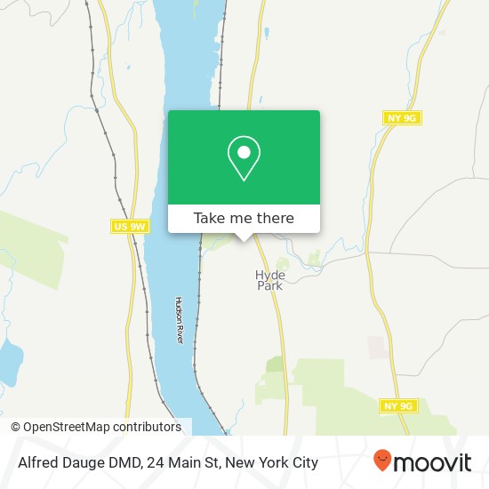 Alfred Dauge DMD, 24 Main St map