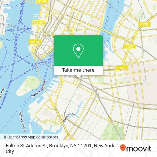 Mapa de Fulton St Adams St, Brooklyn, NY 11201