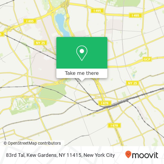 Mapa de 83rd Tal, Kew Gardens, NY 11415