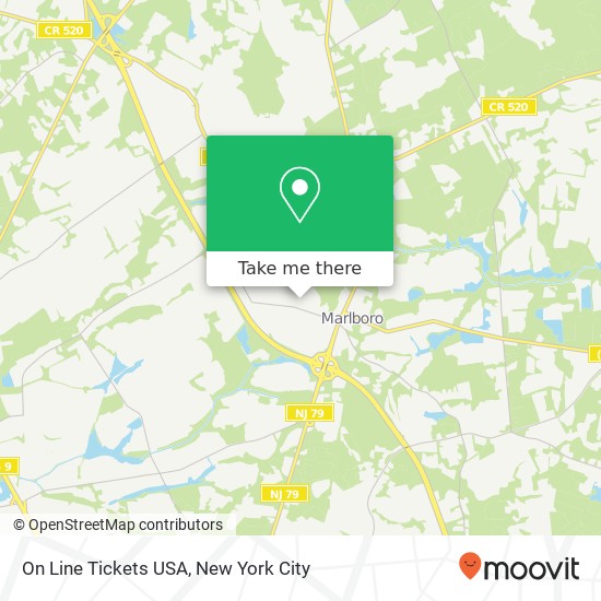 On Line Tickets USA map