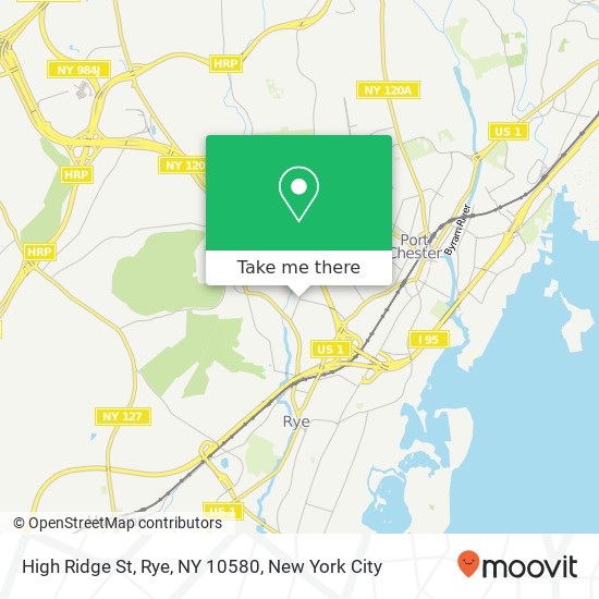 Mapa de High Ridge St, Rye, NY 10580