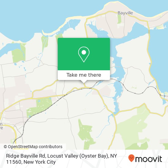 Mapa de Ridge Bayville Rd, Locust Valley (Oyster Bay), NY 11560