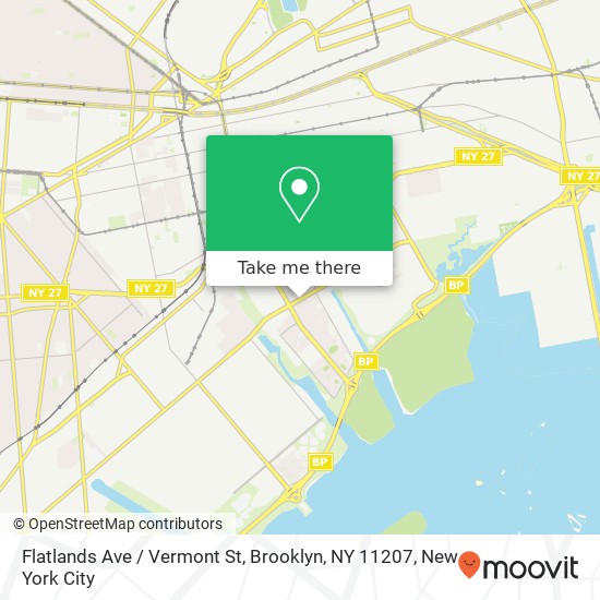 Mapa de Flatlands Ave / Vermont St, Brooklyn, NY 11207