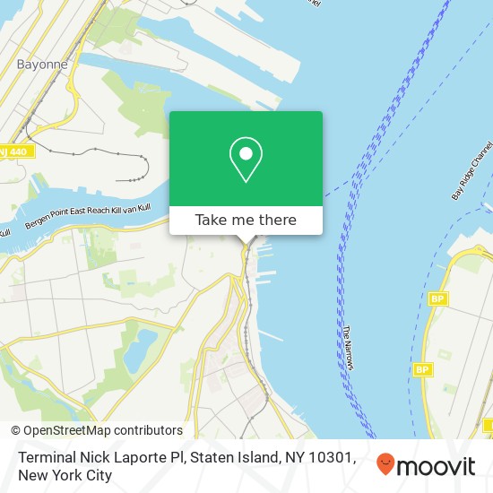 Mapa de Terminal Nick Laporte Pl, Staten Island, NY 10301