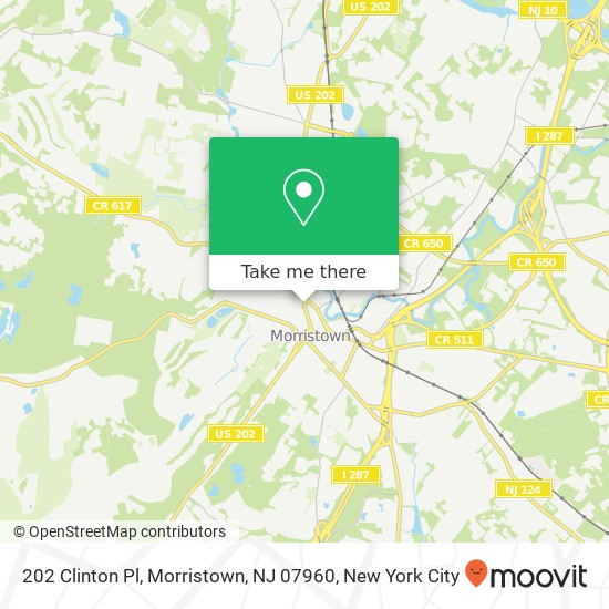 202 Clinton Pl, Morristown, NJ 07960 map