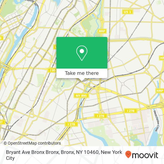 Bryant Ave Bronx Bronx, Bronx, NY 10460 map