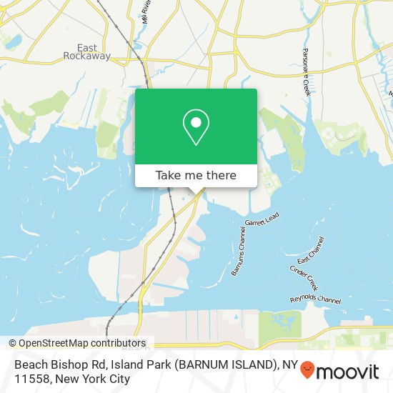 Beach Bishop Rd, Island Park (BARNUM ISLAND), NY 11558 map