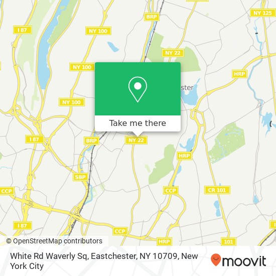 Mapa de White Rd Waverly Sq, Eastchester, NY 10709
